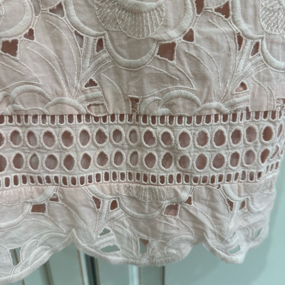 J. Crew Collection Black Label Austrian Eyelet Maxi Dress Pale Pink (D10) - Picture 5 of 7